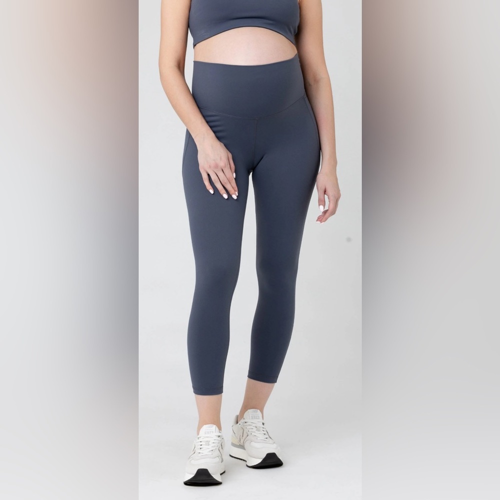 Zella Blue Live In Crop Maternity Leggings Size XS NWOT